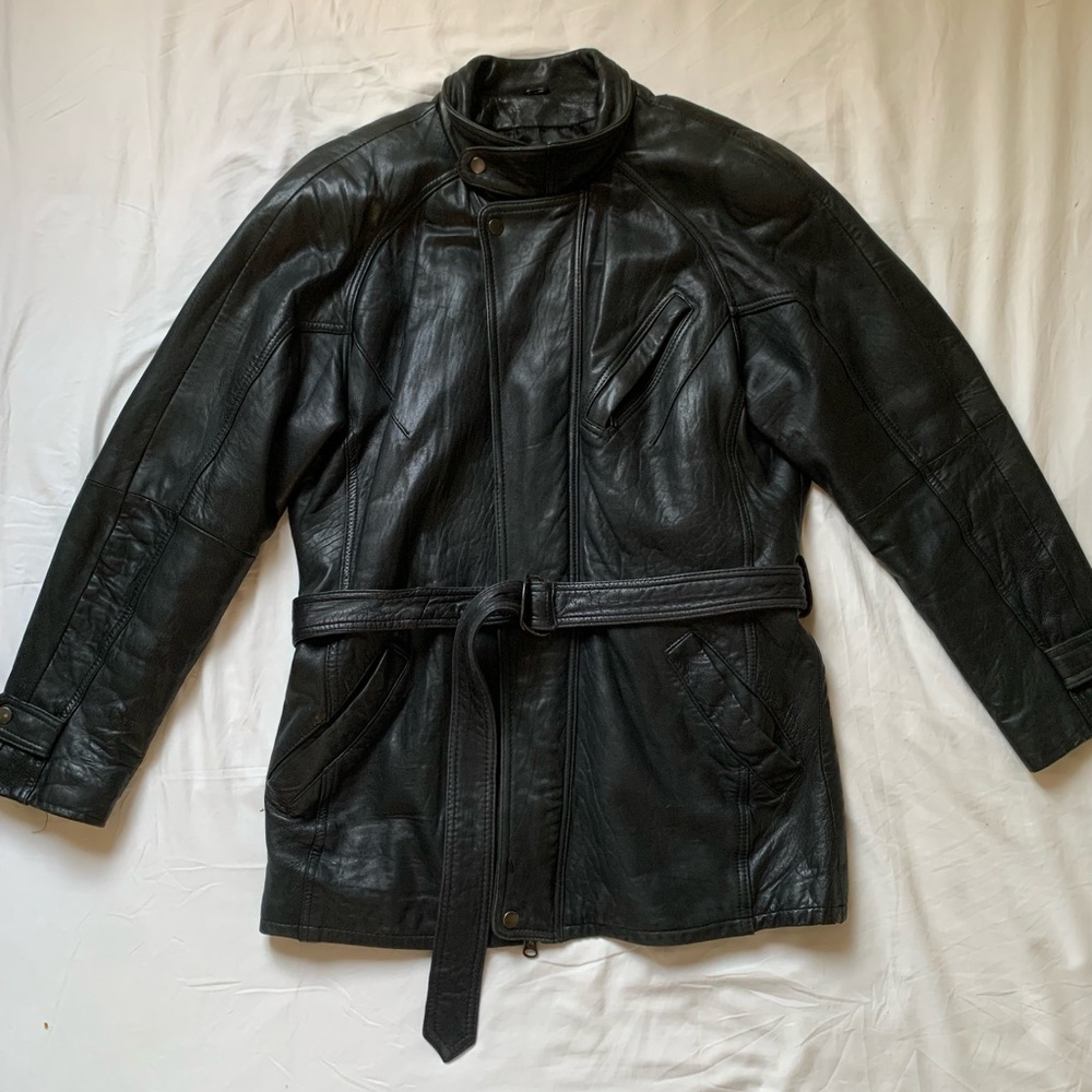 Black Pelle Studio leather coat!